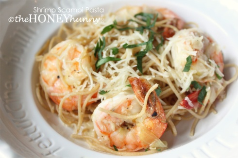 theHONEYhunny Blog - Shrimp Scampi Pasta